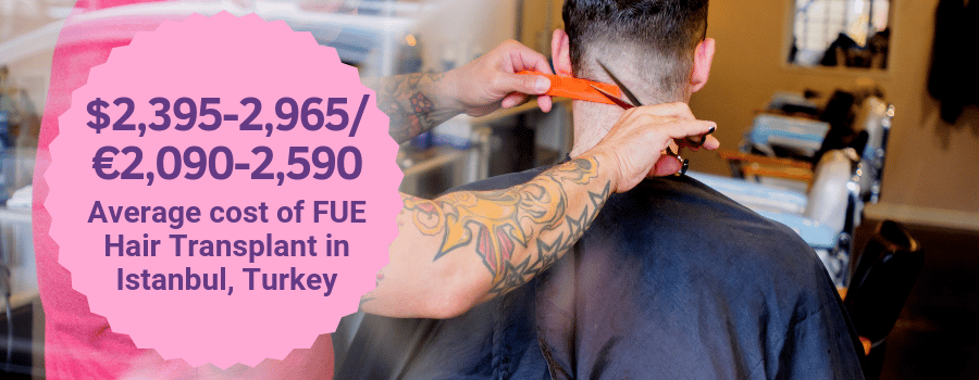 Cost of FUE Hair Transplant in Istanbul, Turkey